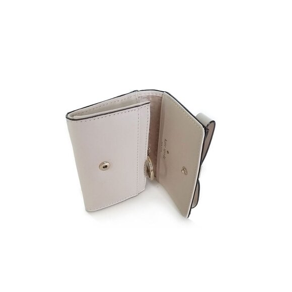 Kate Spade Bow Card Wallet & Key Fob Darla Montford Park Smooth Mini Wallet Bone - Picture 4 of 8